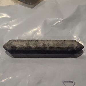 Gray and Black Sodalite Crystal Stone Wand